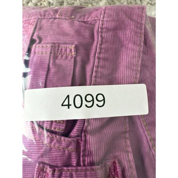 New Free People Sz 27 Corduroy Jean Purple Hot Rose Button Zip Straight Leg Pant - Picture 12 of 12